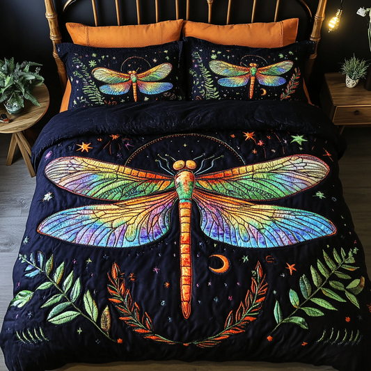 Twilight Dragonfly 3-Piece Quilted Bedding Set NCU0DK3563