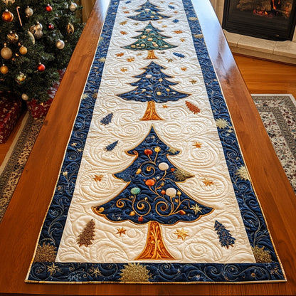 Twinkling Pinescape Quilted Table Runner NCU0PT1392