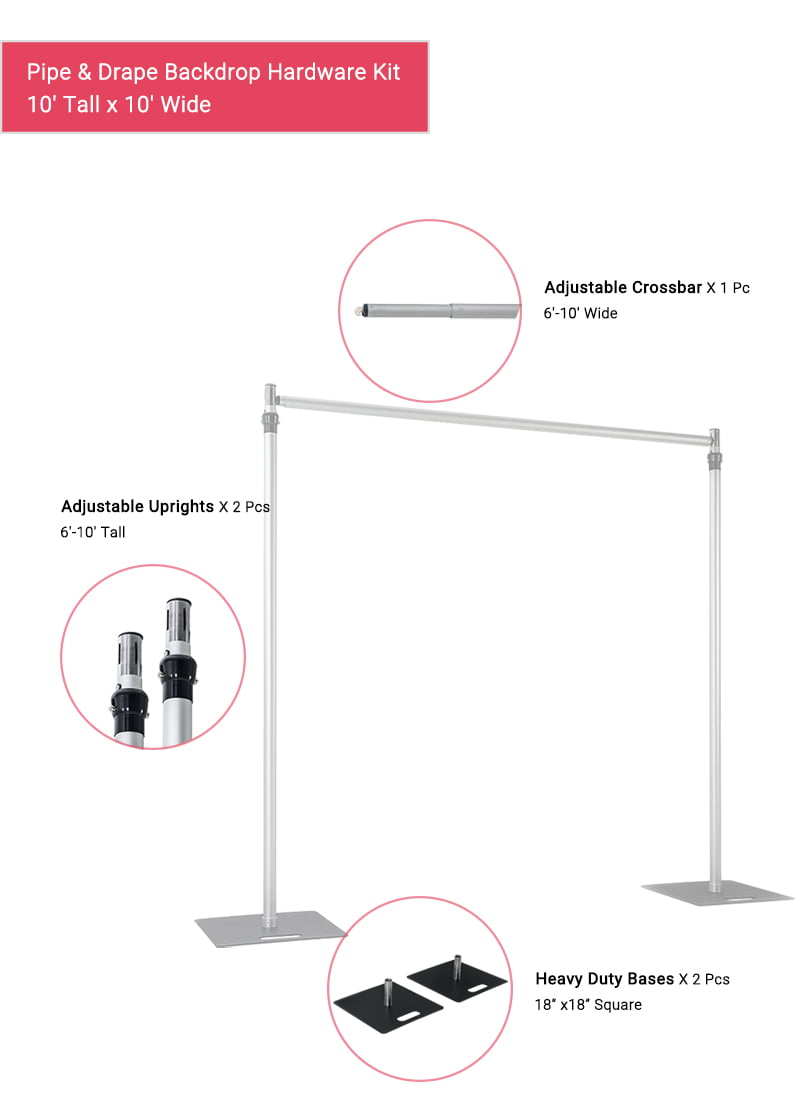 10′ x 10′ | Pipe & Drape Backdrop Hardware Kit