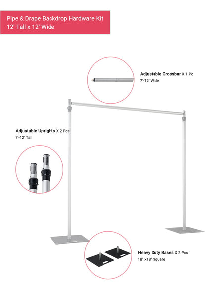 12′ x 12′ | Pipe & Drape Backdrop Hardware Kit