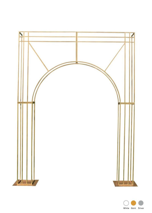 9.8ft Tall Gold Metal Wedding Backdrop Arch