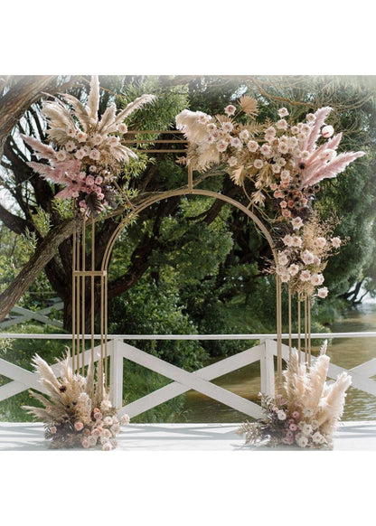 9.8ft Tall Gold Metal Wedding Backdrop Arch