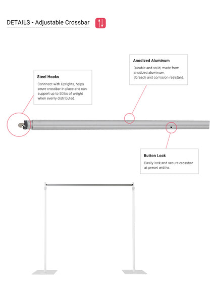 12′ x 12′ | 2 Tier Pipe & Drape Backdrop Hardware Kit