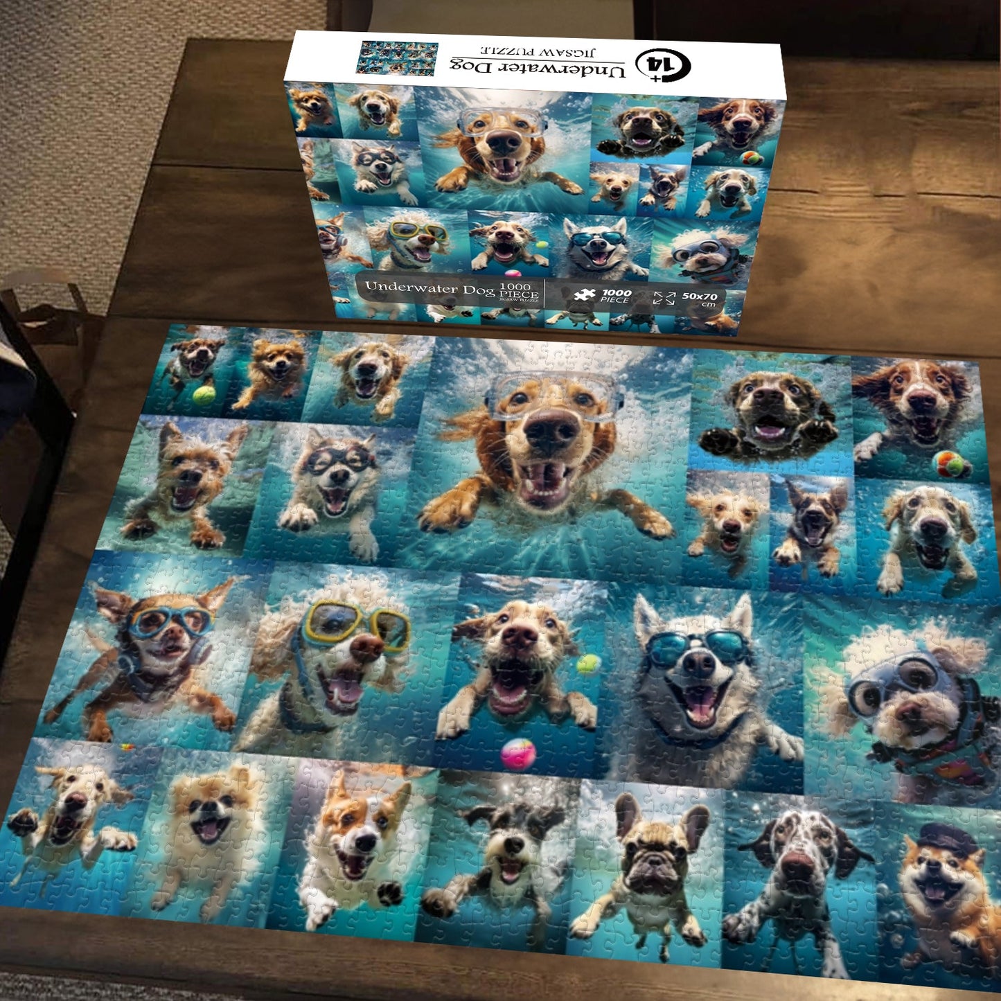 Underwater Dog Jigsaw Puzzle 1000 Pieces