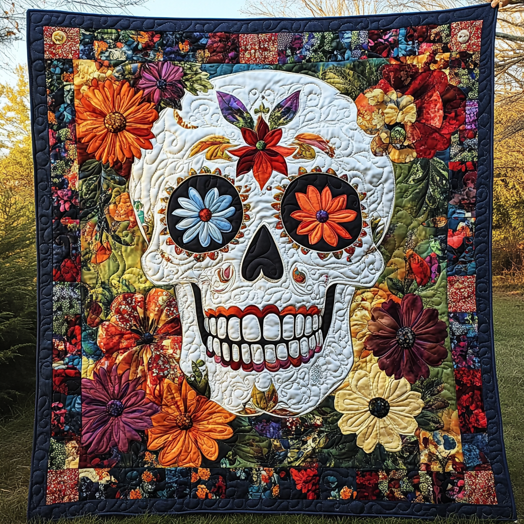 Unique Skull Quilted Blanket NCU0TL1892