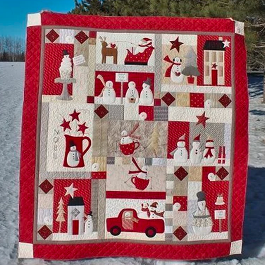 Snowmen Christmas CLA0910639Q Quilt Blanket