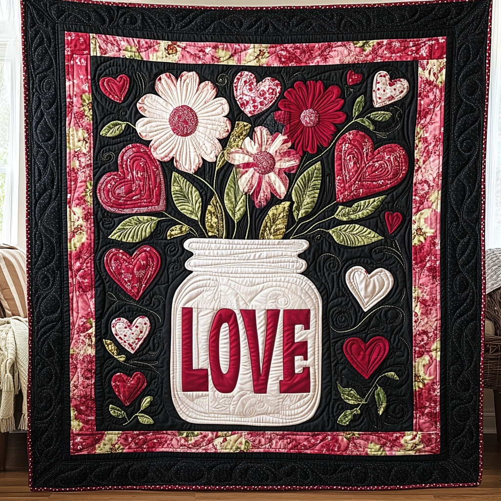 Valentine Bliss Quilted Blanket NCU0TL2330