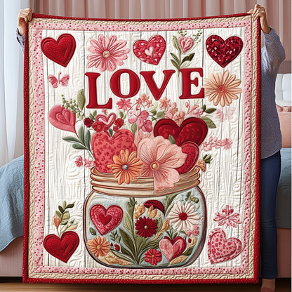 Valentine Blossom Quilted Blanket NCU0TL2341