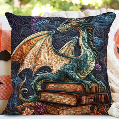 Verdant Dragonheart Quilted Pillow Case NCU0DK935