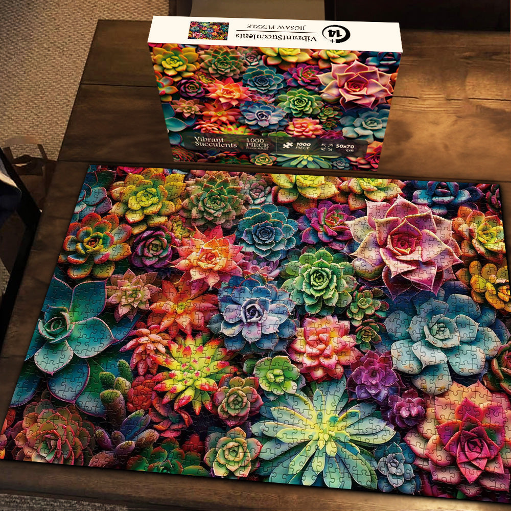 Vibrant Succulents Jigsaw Puzzles 1000 Pieces