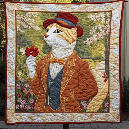 Victorian Whiskers Charm Quilted Blanket NCU0DK1511