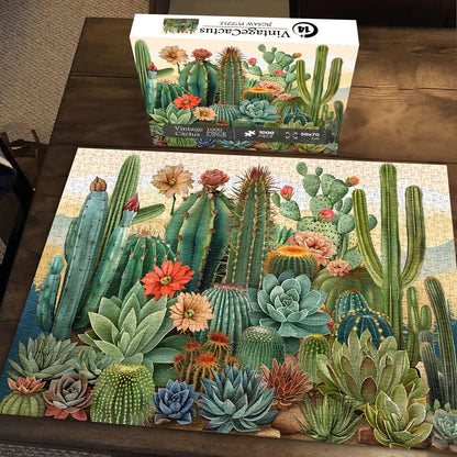 Vintage Cactus Plant Jigsaw Puzzle 1000 Pieces