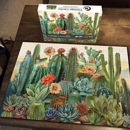 Vintage Cactus Jigsaw Puzzle 1000 Pieces