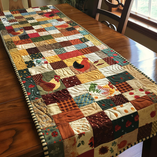 Vintage Chicken Dots Table Runner NCU0TL316