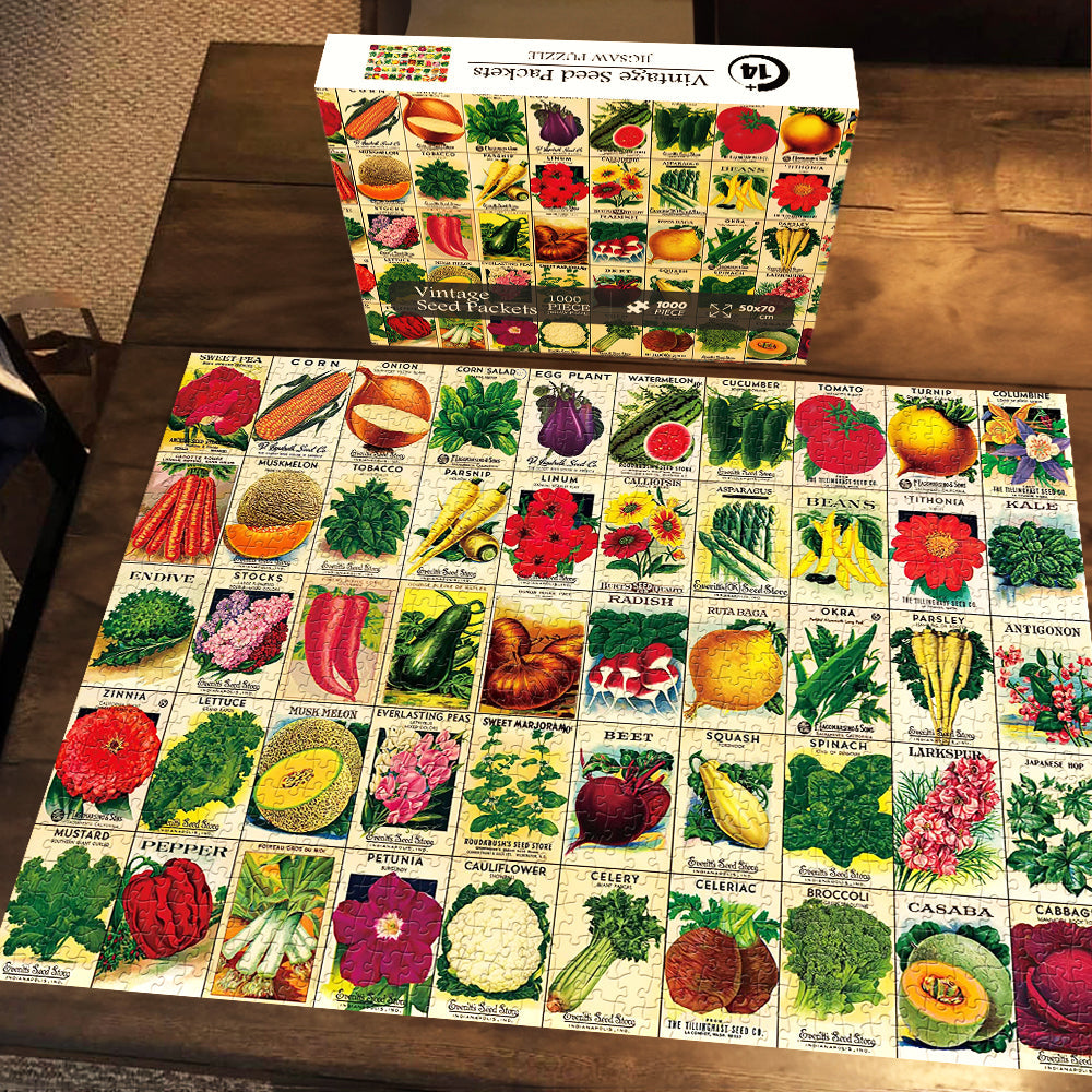 Vintage Seed Packets Jigsaw Puzzle 1000 Pieces