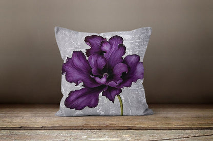 Purple Floral Cushion Covers