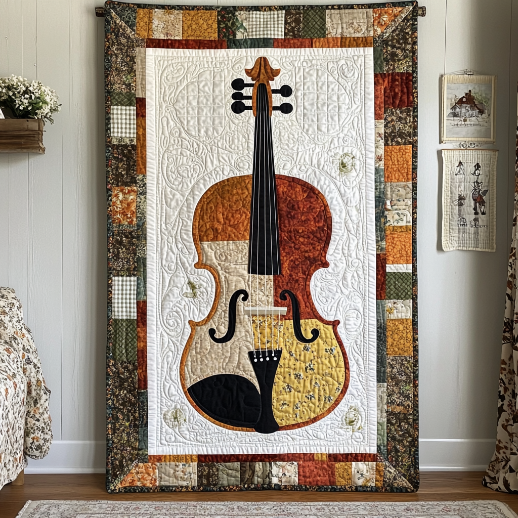 Violin DAI311024337 Quilt Blanket