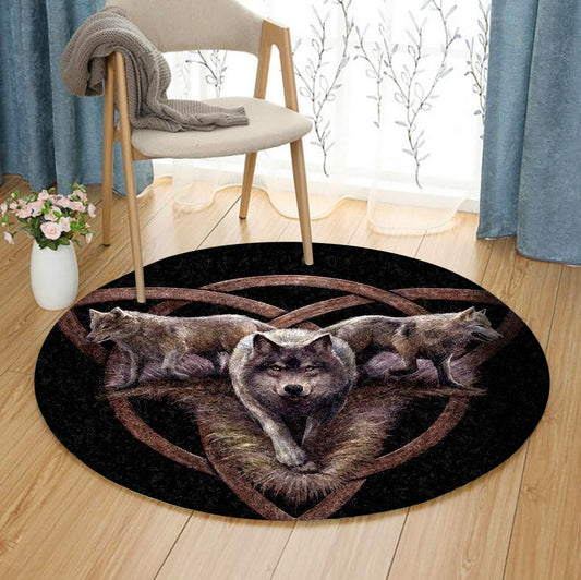 Wolf CL070823MDC Round Area Rug