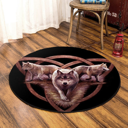 Wolf CL070823MDC Round Area Rug