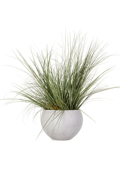 Artificial Potted Grass Plant in Cement Pot - 44" For Indoor/Covered Outdoor Patio