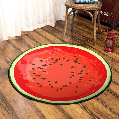 Watermelon TN120819PT Round Area Rug