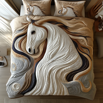 Waves and Hooves Quilted Bedding Set NCU0DV2545