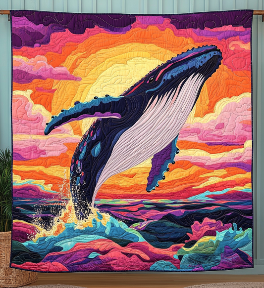 Whale Oasis Quilted Blanket NCU0DV779