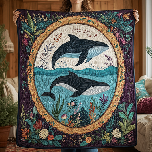 Whale Watchers Quilted Blanket NCU0TL2451