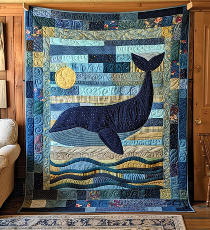 Whale's Journey Quilted Blanket NCU0PT208