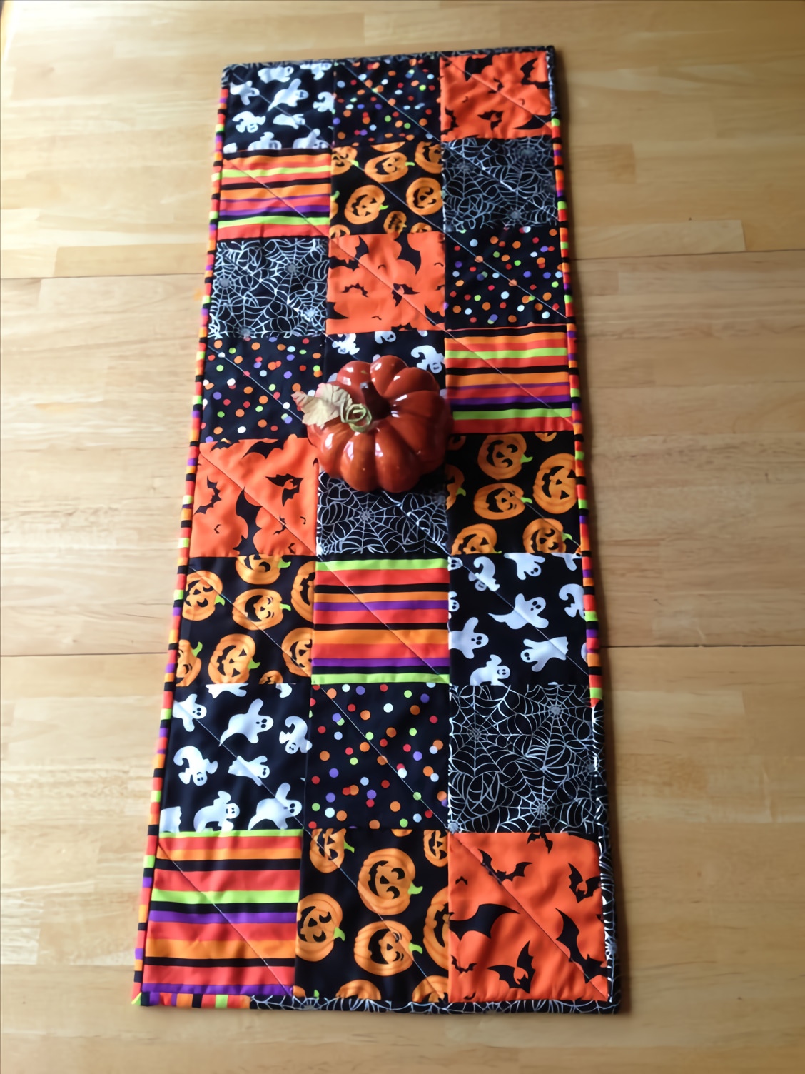 Whimsical Halloween Quilted Table Runner NCU0DV470