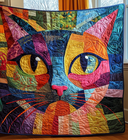 Whimsical Kitten Quilted Blanket NCU0DV682