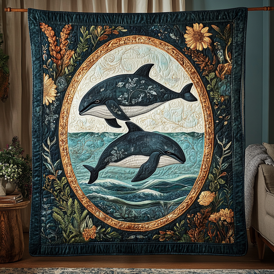 Whimsical Whale Quilted Blanket NCU0TL2455