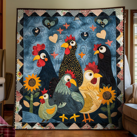 Whimsy Night Farm Art Quilt Hanging NCU0TH1571