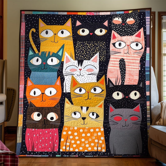 Whisker Wonderland Quilted Blanket NCU0TH1522