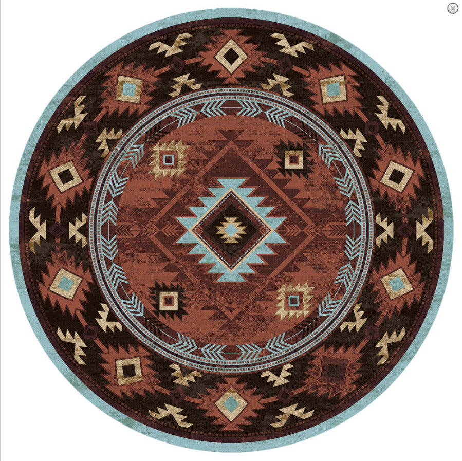 Whiskey River Rust CLM3009182TM Round Area Rug