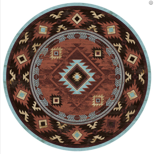 Whiskey River Rust CLM3009182TM Round Area Rug