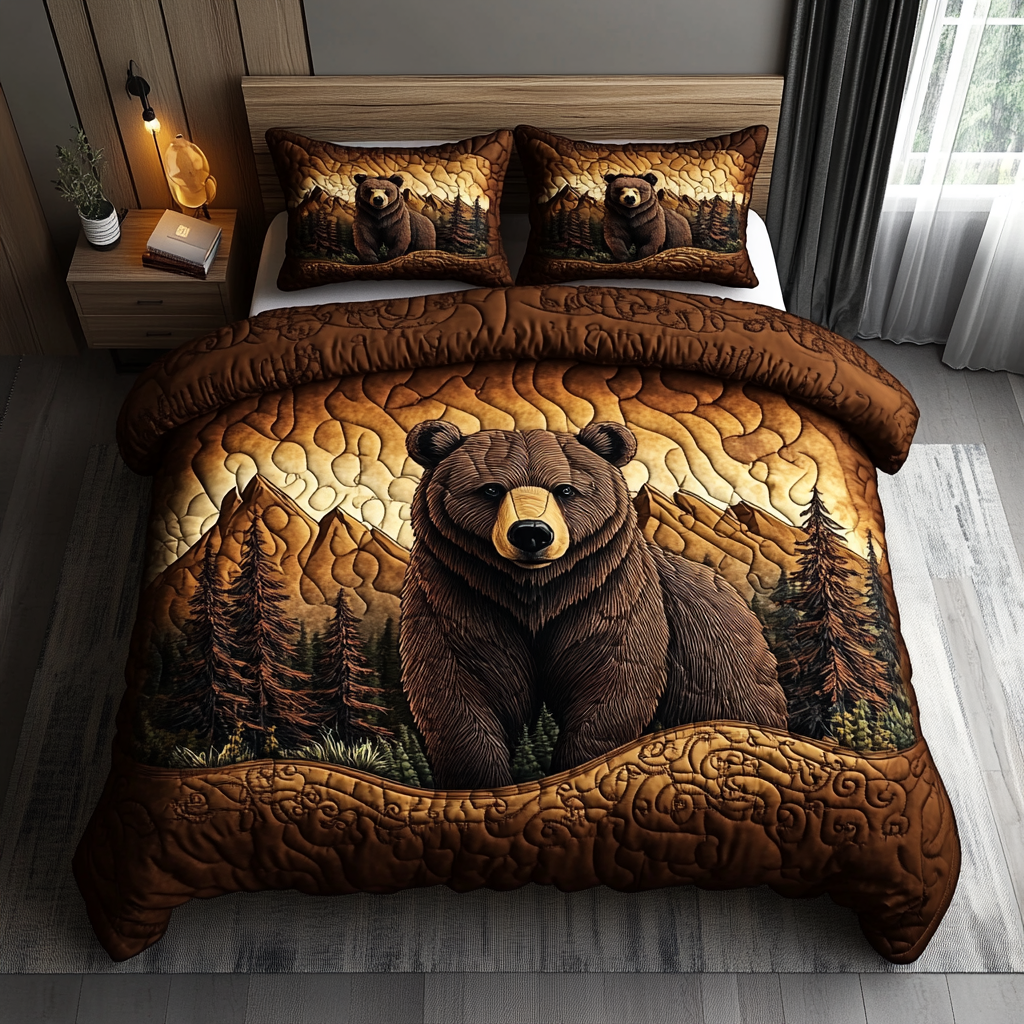 Bear Quilted Bedding Set NCU0VT83