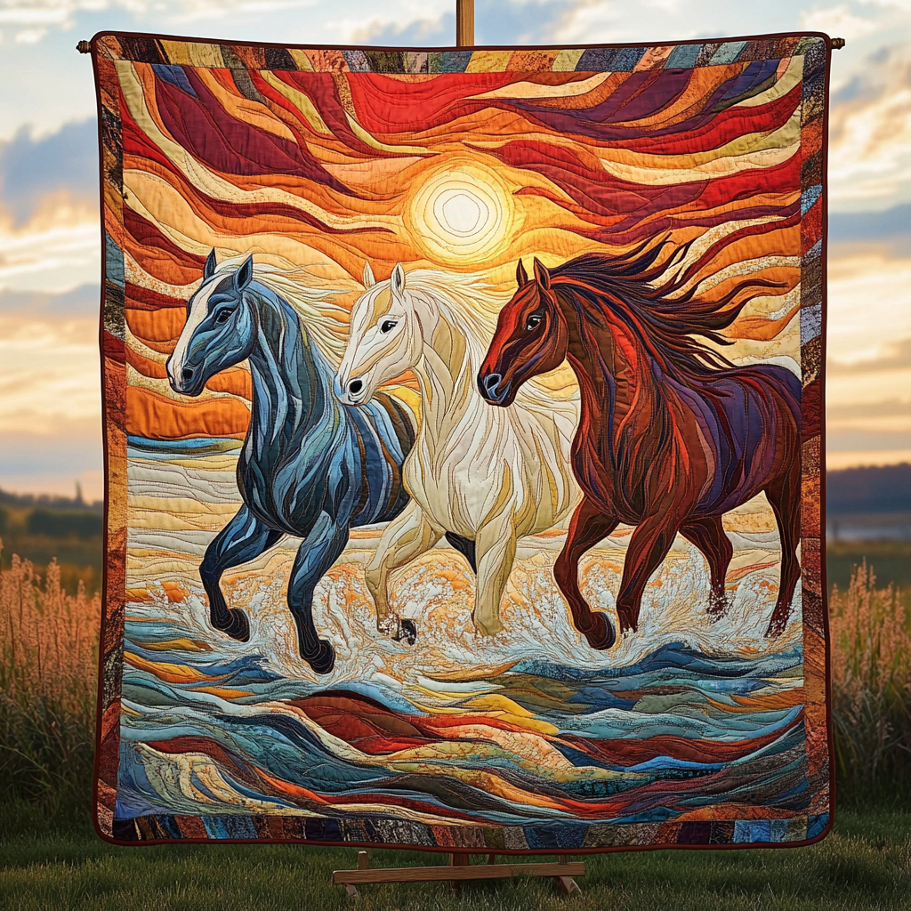 Whispering Hooves Quilted Blanket NCU0DK1815