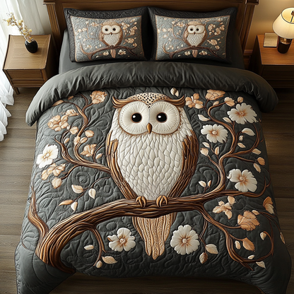 Juego de cama acolchado de 3 piezas Whispering Owl NCU0DK3621