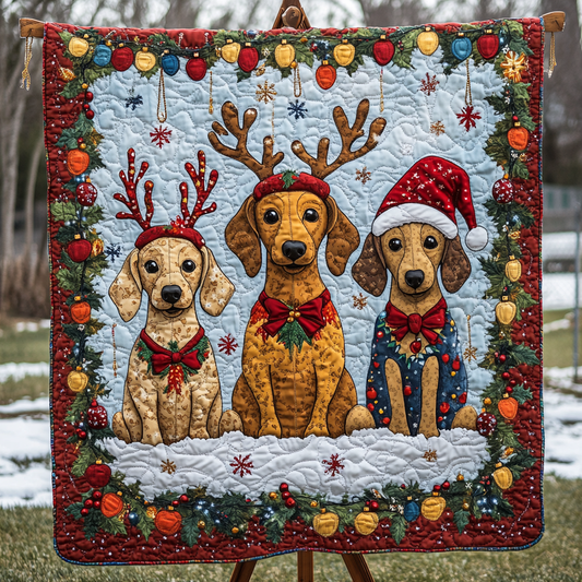 Wiener Wonderland Quilted Blanket NCU0DK1382