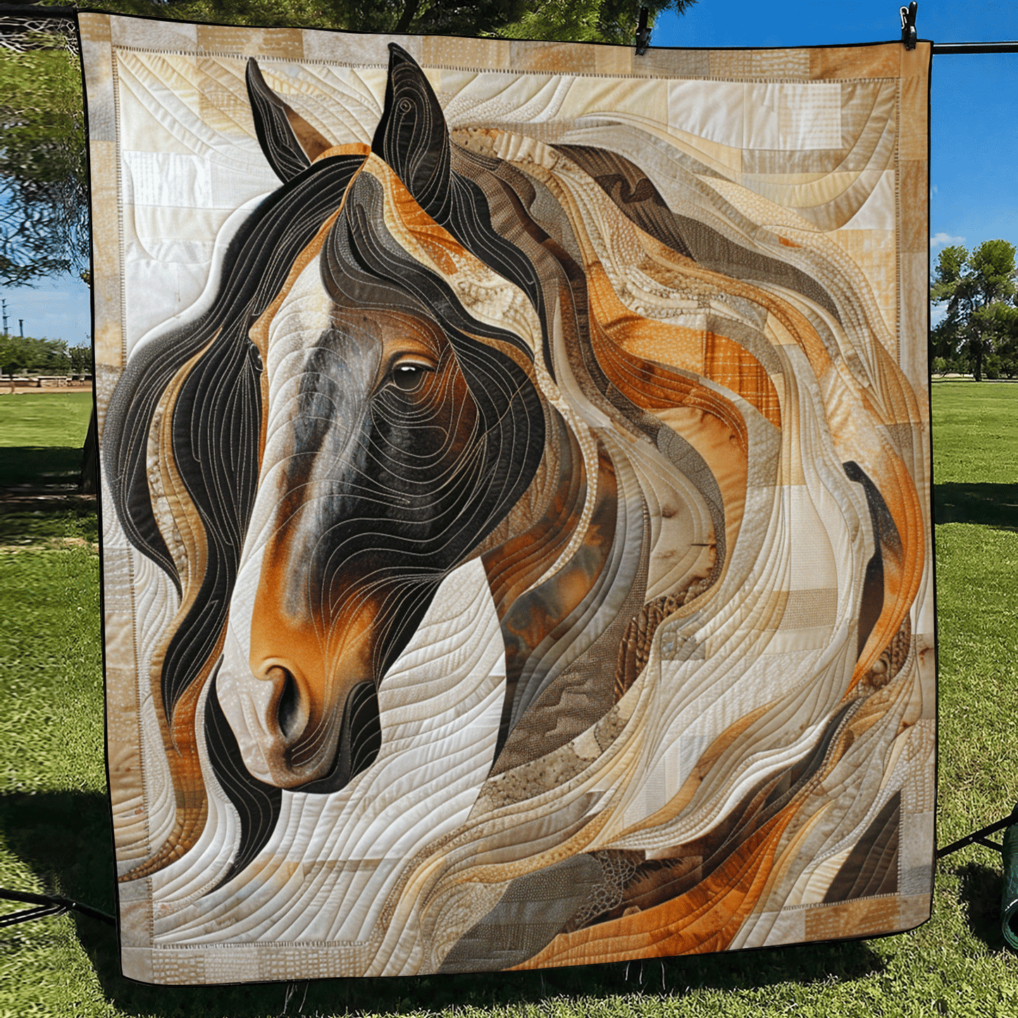 Wild Horse Whisper Quilted Blanket NCU0TH769