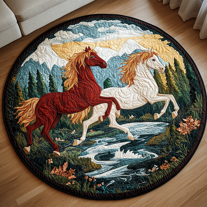 Wild Companions Quilted Round Mat NCU0VH663