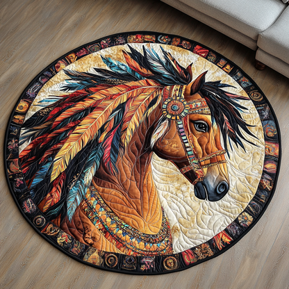 Wild Heart Quilted Round Mat NCU0VH658