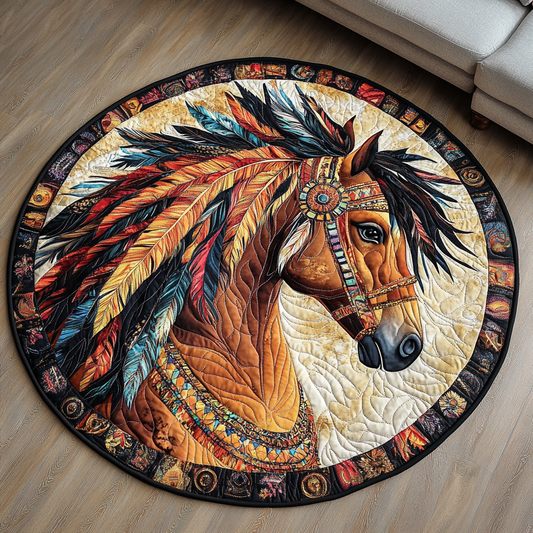 Wild Heart Quilted Round Mat NCU0VH658