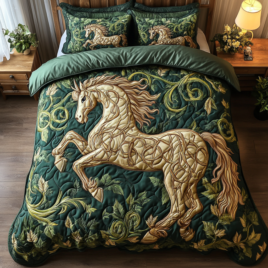 Wild Mustang 3-Piece Quilted Bedding Set NCU0DK3423