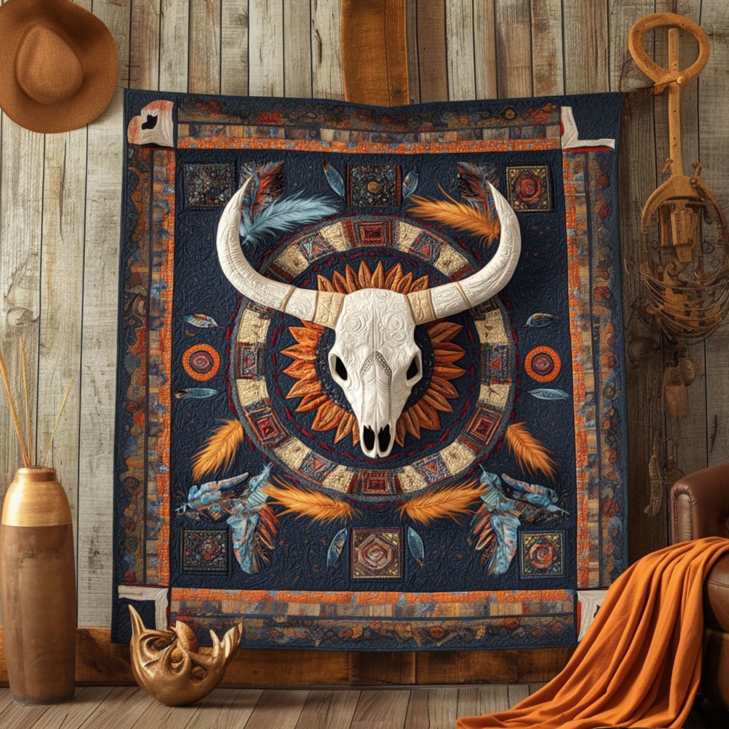 Wild West Charm Quilted Blanket NCU0PT2554