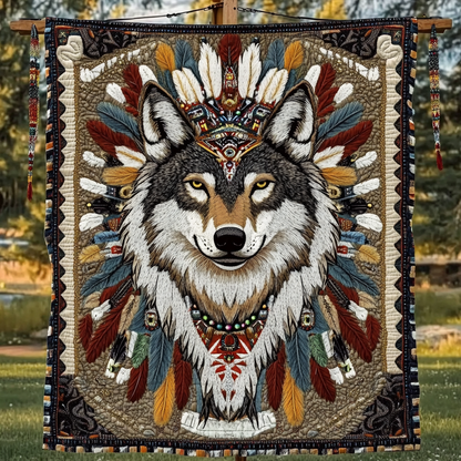 Wilderness Howl Quilted Blanket NCU0DK3494