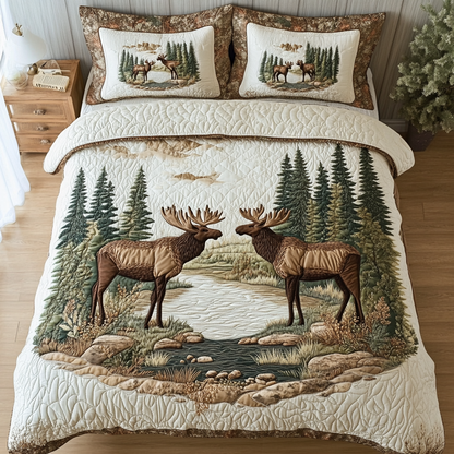 Wilderness Retreat 3-Piece Quilted Bedding Set NCU0DK2566