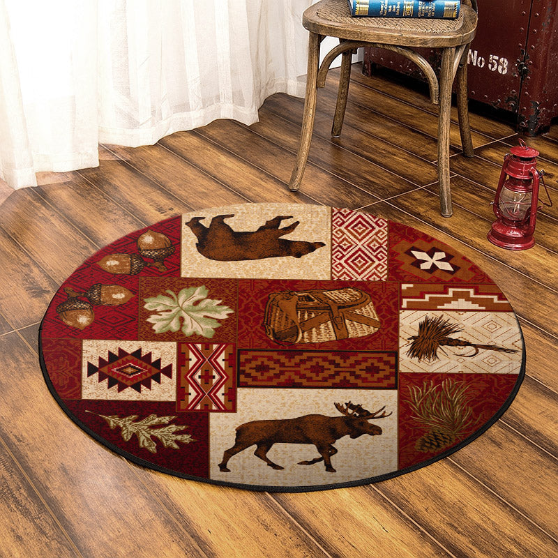 Wildlife Accent QN140824TM Round Area Rug