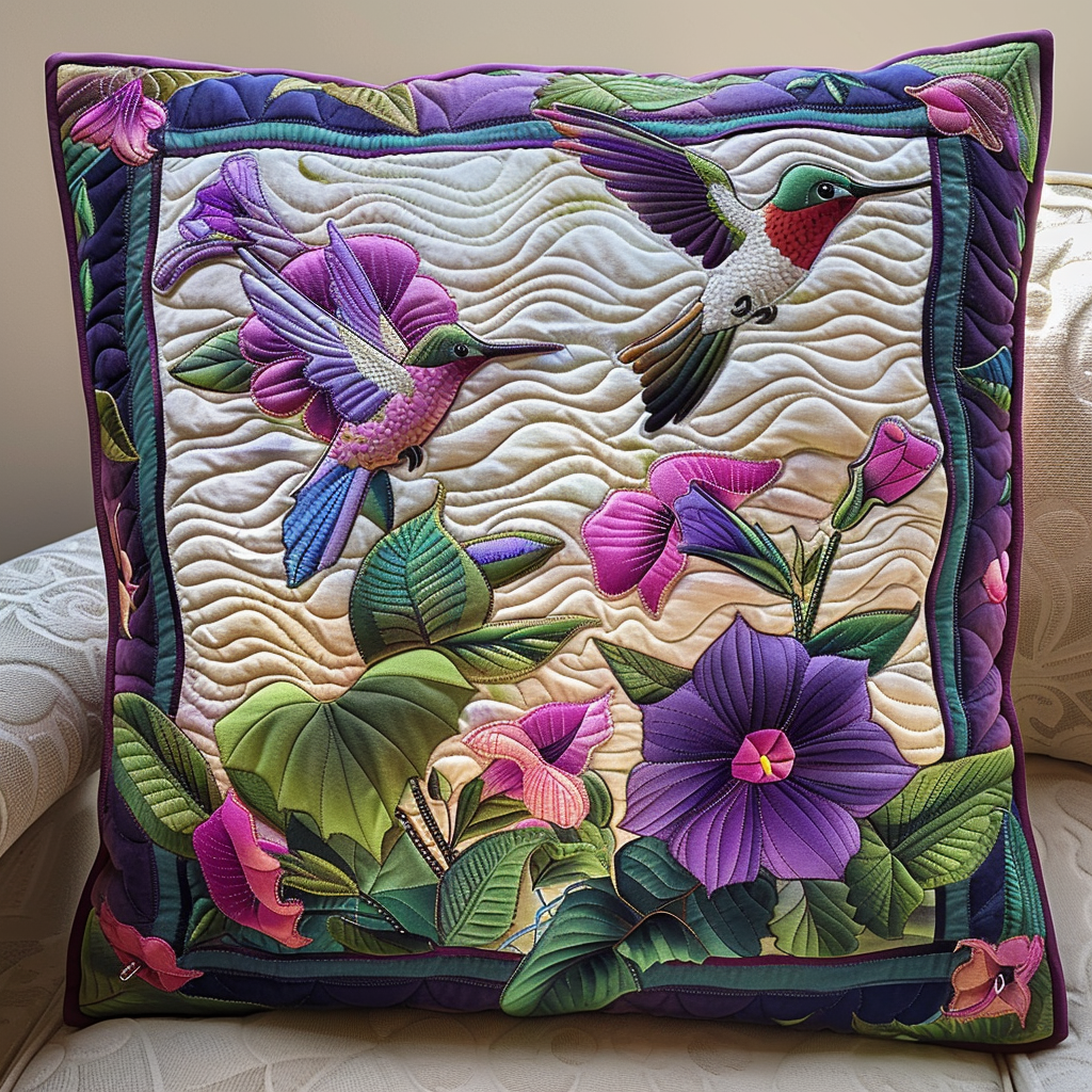 Winged Whispers Quilted Pillow Case NCU0PT110